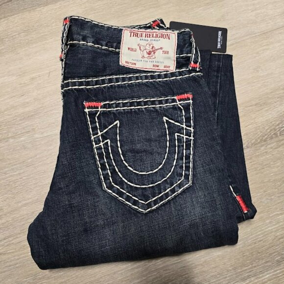 TRUE RELIGION RICKY SUPER T STITCH STRAIGHT JEAN SZ32 - Picture 1 of 7
